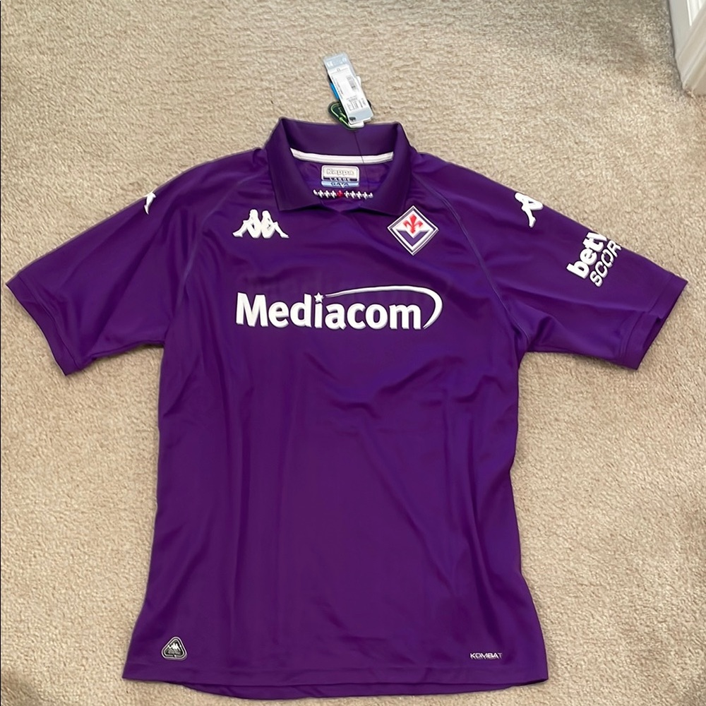 KAPPA FIORENTINA KOMBAT home JERSEY 2024/25 men size L NWT